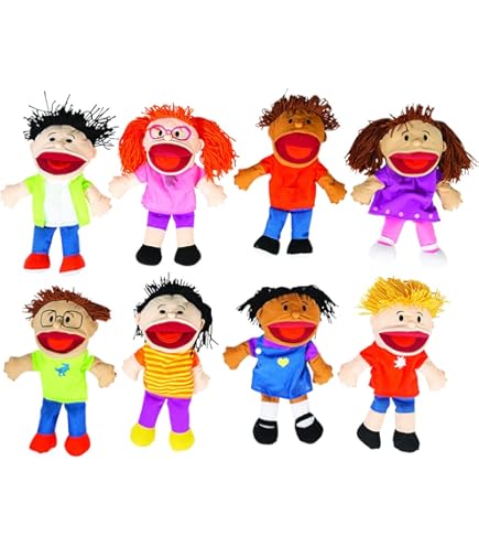 Amazon.com: Fun Express Hand Puppets for Kids - 8 Multicultural